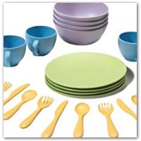 Buy plates bowls and play cutlery on amazon.co.uk